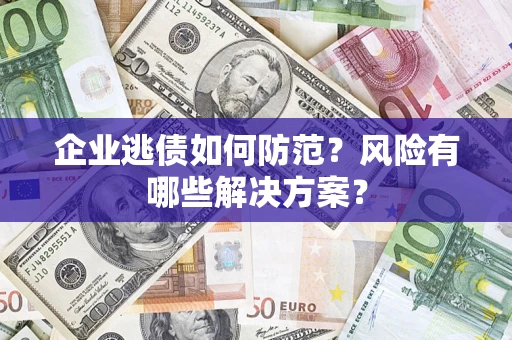 济南企业逃债如何防范？风险有哪些解决方案？