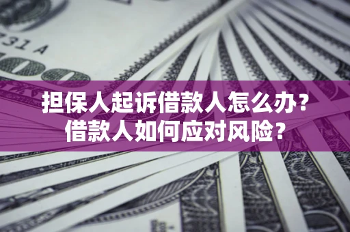 济南担保人起诉借款人怎么办？借款人如何应对风险？